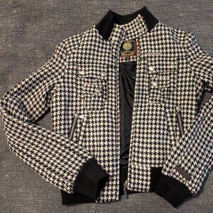 Live Mechanics Houndstooth Pattern Jacket